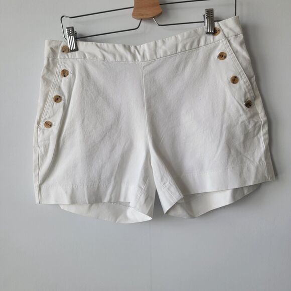 banana republic womens Mid Rise Chino Short size 6 button detail - Picture 1 of 6